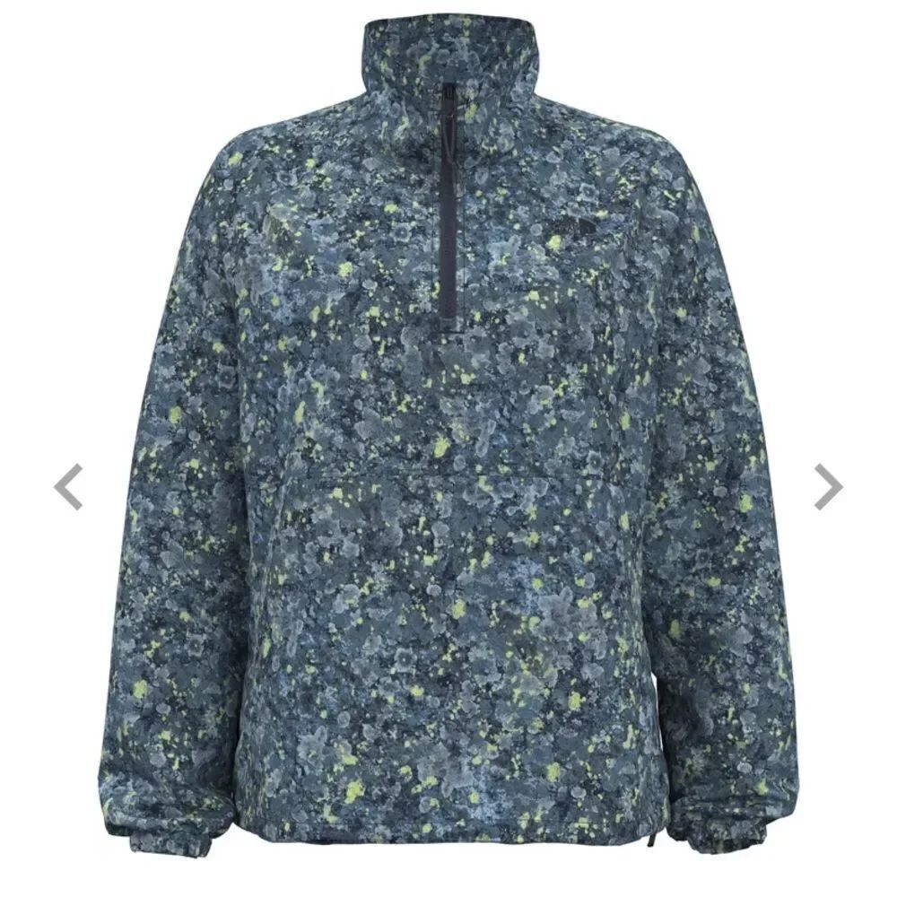 North Face NWT 1/4 zip color Beta Blue Lichen Print Sz M